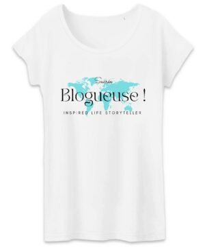 T-shirt long coton bio - Sacrée blogueuse 8 ~ FR-EN