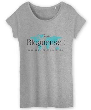 T-shirt long coton bio - Sacrée blogueuse 8 ~ FR-EN