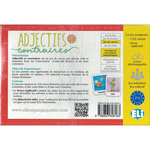 Adjectifs et contraires ~ Jeu Français Langue Étrangère ~ A1-B1 Adjectifs et contraires ~ Jeu Français Langue Étrangère ~ A1-B1 – Image 2