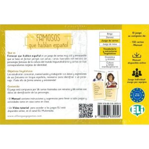Famosos que hablan español / Hispanophones célèbres ~ Jeu Espagnol ~ A2-B1 eli jeux personnages celebres rec spa v w