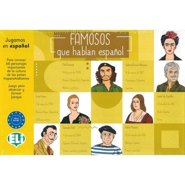 Famosos que hablan español / Hispanophones célèbres ~ Jeu Espagnol ~ A2-B1 Famosos que hablan español / Hispanophones célèbres ~ Jeu Espagnol ~ A2-B1
