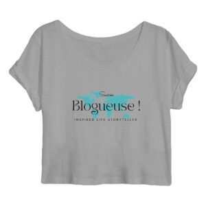 T-shirt femme court coton bio : Sacrée blogueuse ! ~ FR-EN